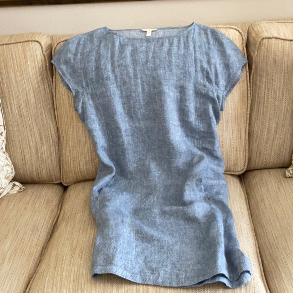 Eileen Fisher Navy Zigzag Dress